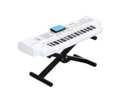 Modelo De Órgano Electrónico En Miniatura Para Casa De Muñecas, Blanco, Instrumento Musical