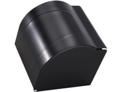 Soporte para estante de papel, hierro forjado, negro, compacto