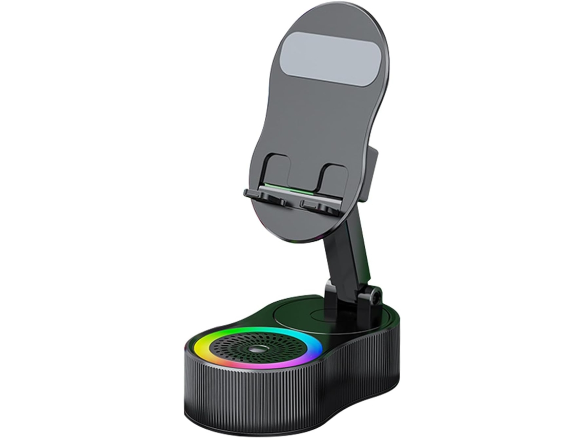 Altavoz De Inducción Para Teléfono, Compatible Con Audio, Iluminación Rgb Con Cable.