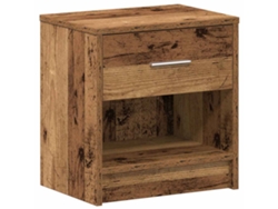 Maison Exclusive - Mesita De Noche Con Cajón, Madera Antigua, 39x28x41 Cm