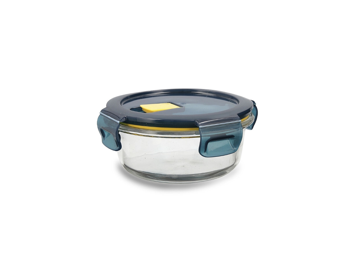 Fiambrera de Cristal Azul QUID Astral 400 Ml 14 X 14 X 6 Cm