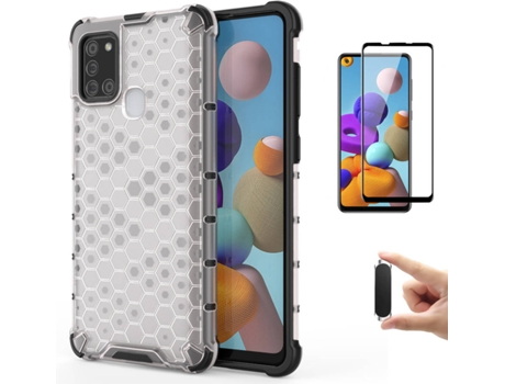 Kit Carcasa, Protector Y Soporte Samsung A21S Flexguard Rumble