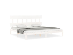 Maison Exclusive - Estructura De Cama Sin Colchón Madera Maciza Blanca 200x200 Cm