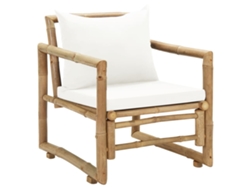Pack 2 Uds Sillas De Jardín | Silla De Exterior | Sillon Jardín Con Cojines Bambú Wsd64584