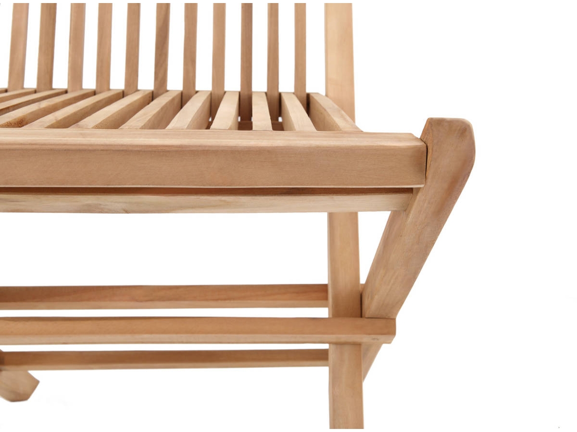 Conjunto De Sillas De Exterior BENEFFITO Salento Castaño (90 x 45 x 40 cm - Teca)