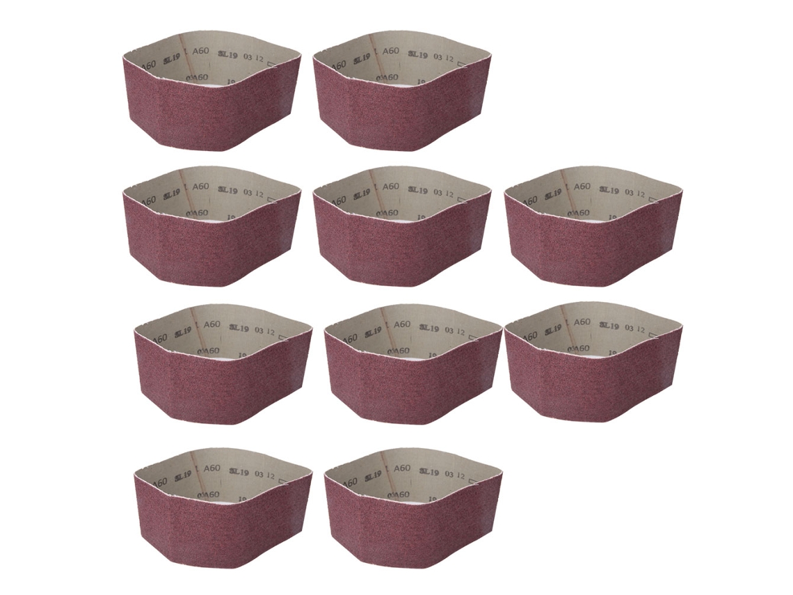 10 Cintas De Lija Abrasiva Para Esmeriladora Circular 457x75mm Óxido De Aluminio (40)
