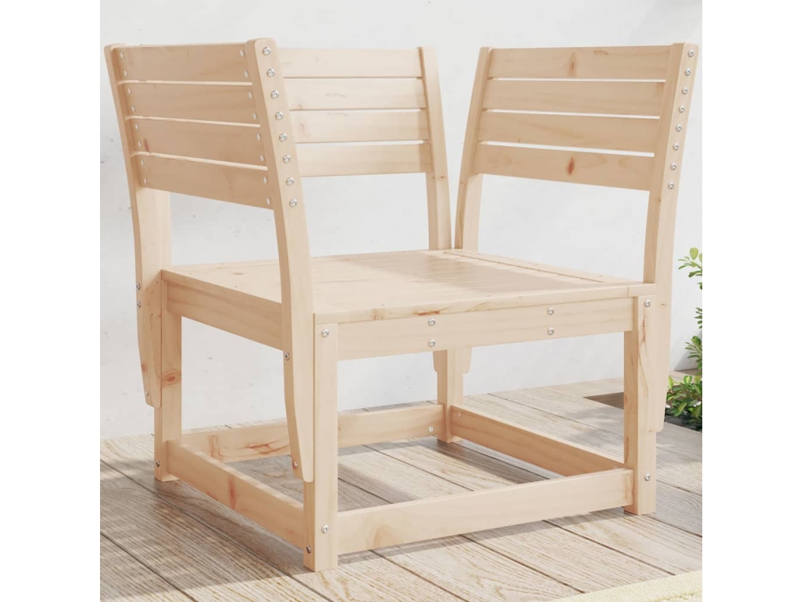 Silla de jardín de madera maciza de pino DKD Home Decor