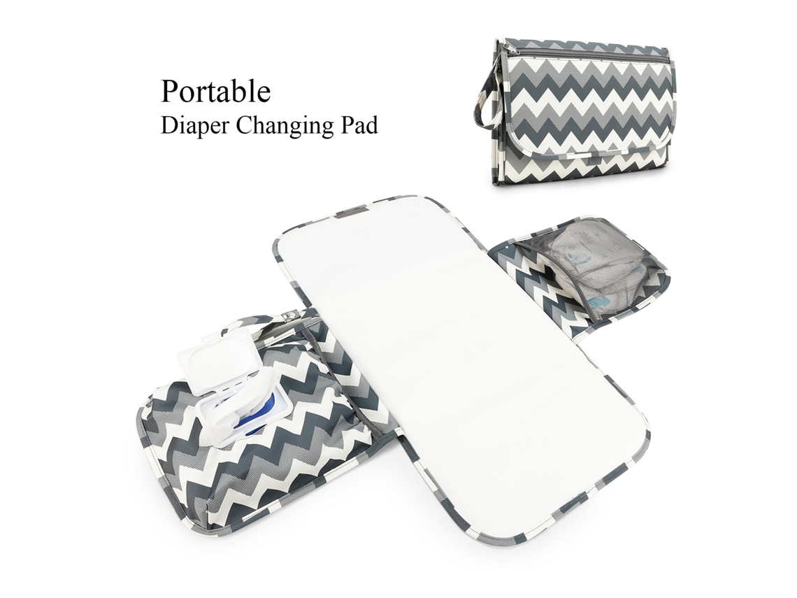 Bolsa cambiadora portátil para bebé, impermeable, plegable, de viaje (onda)