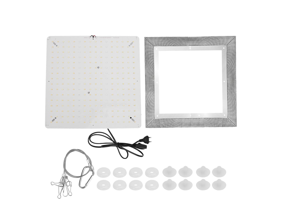 2026-luz De Crecimiento Led 256leds 4000k Blanco Rojo Con Cubierta Reflectora Y Cuerda De Suspensión De Acero Para Plantas Interiores