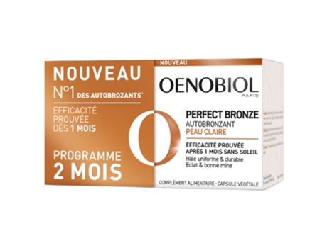 Perfect Bronze Autobronceador Piel Clara Envase de 2 X 30 Cápsulas OENOBIOL