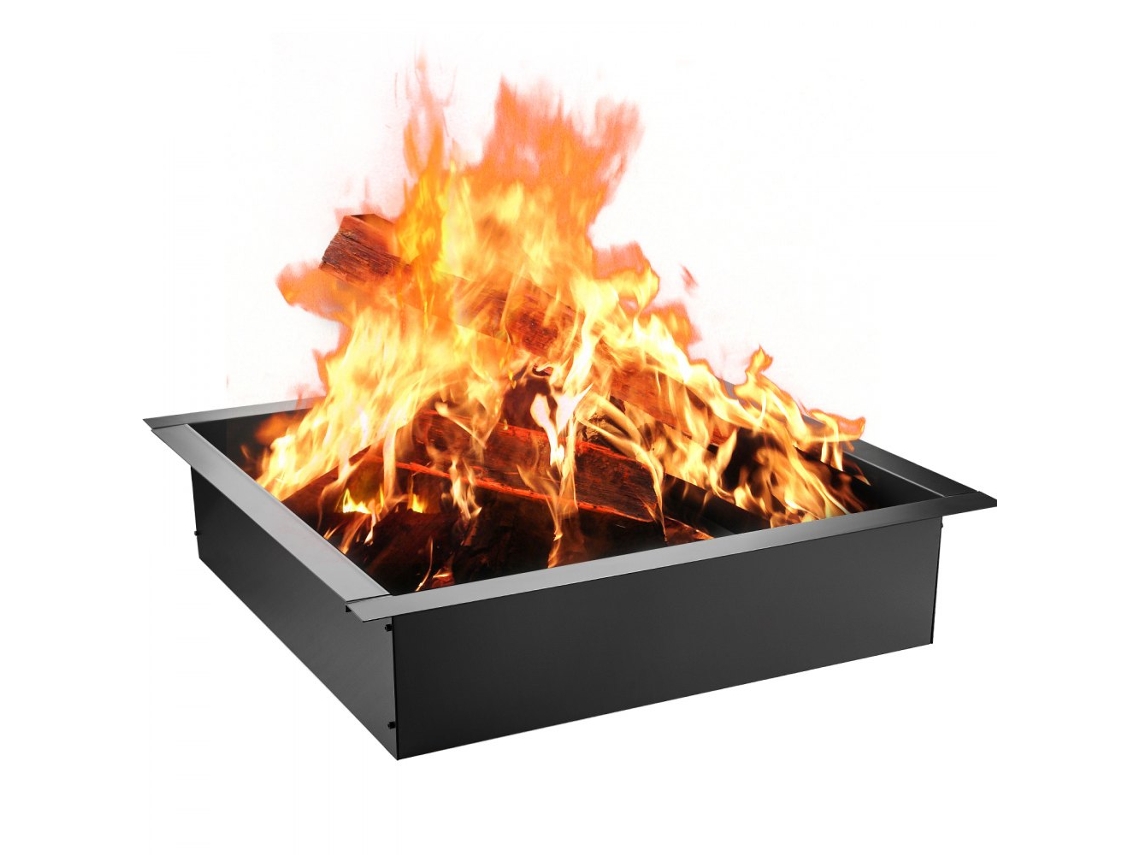 Anillo de fuego de acero de 91 cm para jardín y terraza con revestimiento Tekmaquinas negro