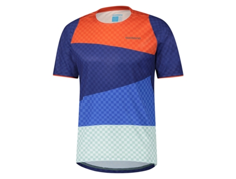 Camiseta de Hombre SHIMANO Corta Fujimi Azul (M)