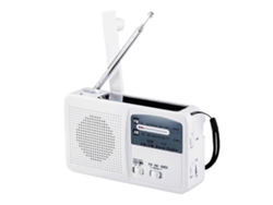 Radio solar GOKOCO con manivela, portátil, con linterna, verde.