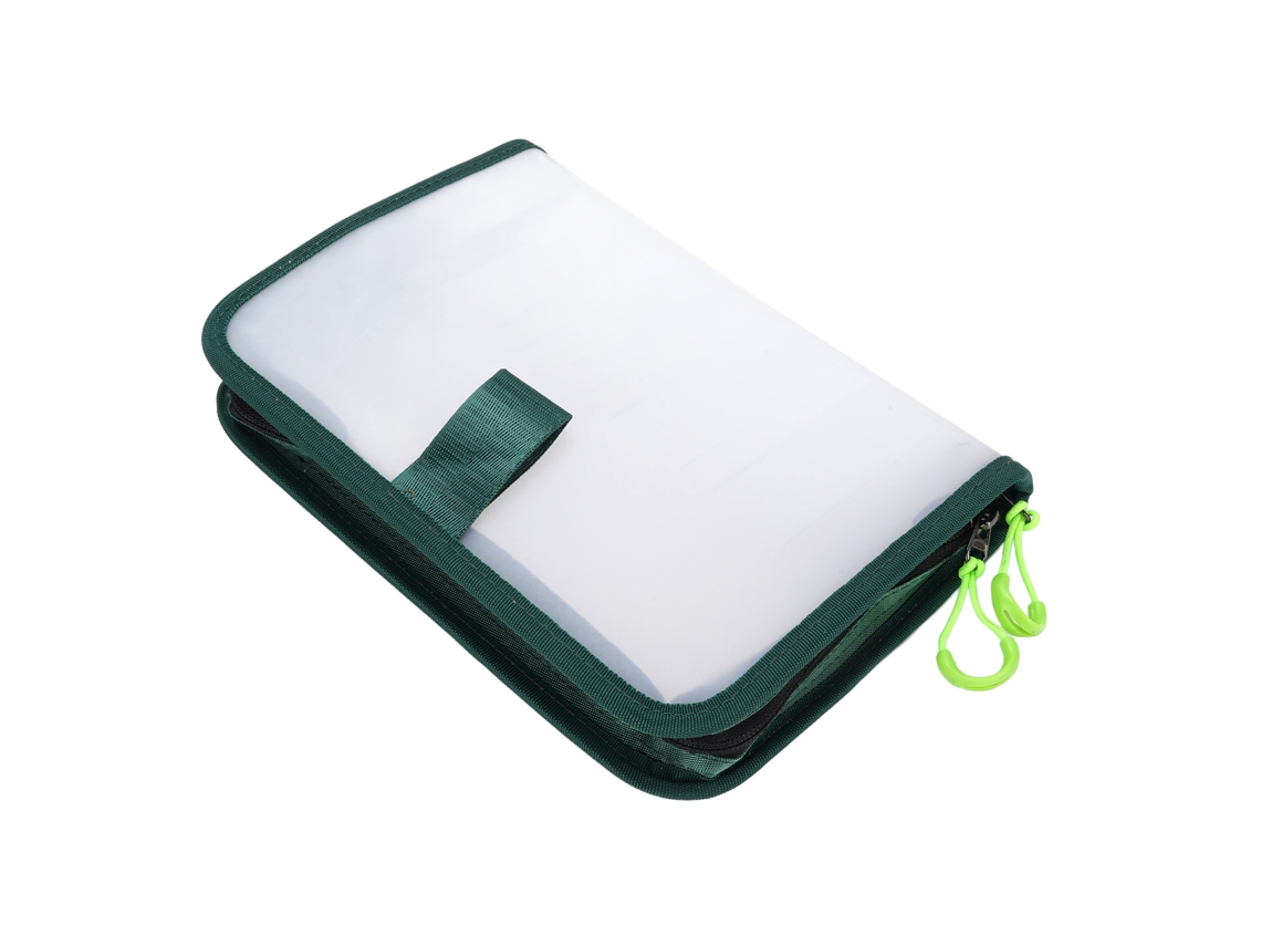 Bolsa Portátil Transparente E Impermeable De Pvc Para Señuelos De Pesca Con 10 Compartimentos Y Cierre De Cremallera.