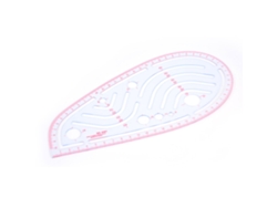 Regla De Pvc Transparente Con Forma De Manga De Melocotón Y Medición Circular De 0-65 Mm Para Costura.