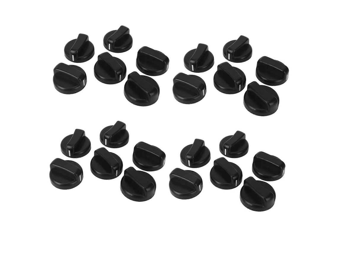 24 punteros de control de estufa de gas de plástico negro para cocina