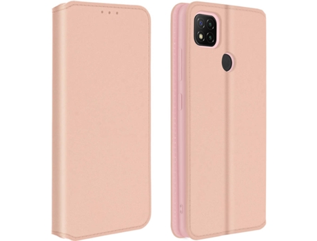 Funda Xiaomi Redmi 9C AVIZAR Libro Billetera Rosa Dorado