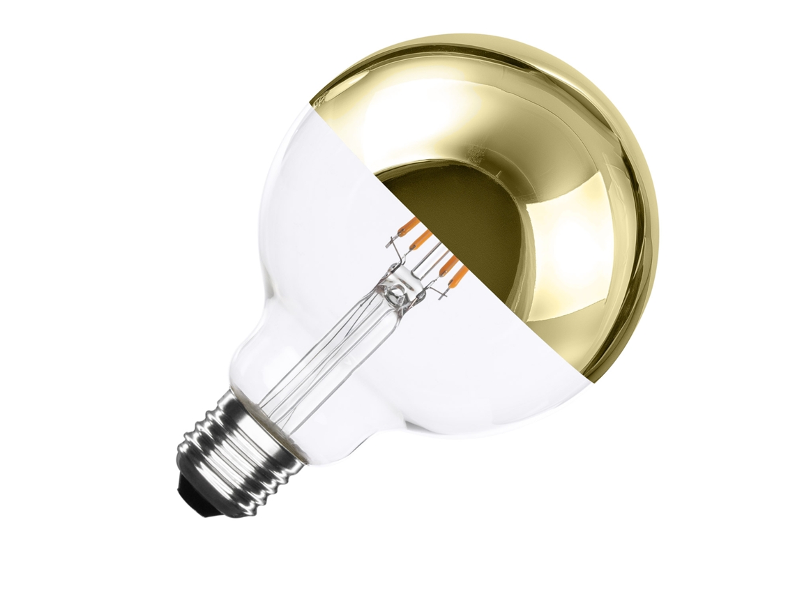 Bombilla Filamento Led E27 6w 600 Lm G95 Gold Reflect No Flicker 2200k Super Quente