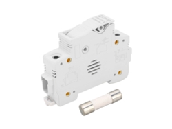 Portafusibles De Cc 1p 32a 1000vdc Con Fusible De 20a, Montaje En Riel Din De 10x38mm, Ignífugo Para Energía Fotovoltaica.