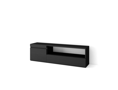 Mueble TV Televisión 150x45x35cm Para TV hasta 65 Con almacenamiento Negro