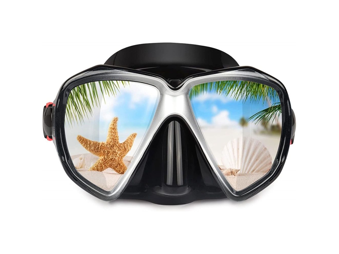 Máscara de buceo para adultos con vidrio templado y protección antivaho para nadar y hacer snorkel