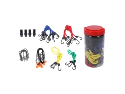 32 Piezas De Cordones Elásticos De Goma Resistentes Con Ganchos Y Cordones De Sujeción De Bola Para Camping, Coche Y Almacenamiento.