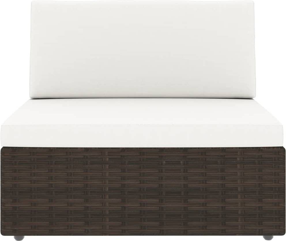 Conjunto de Jardín VIDAXL Lounge 3054596 (Marrón - Poli Ratán - 78.5x65.5x52 cm - 7 Piezas)