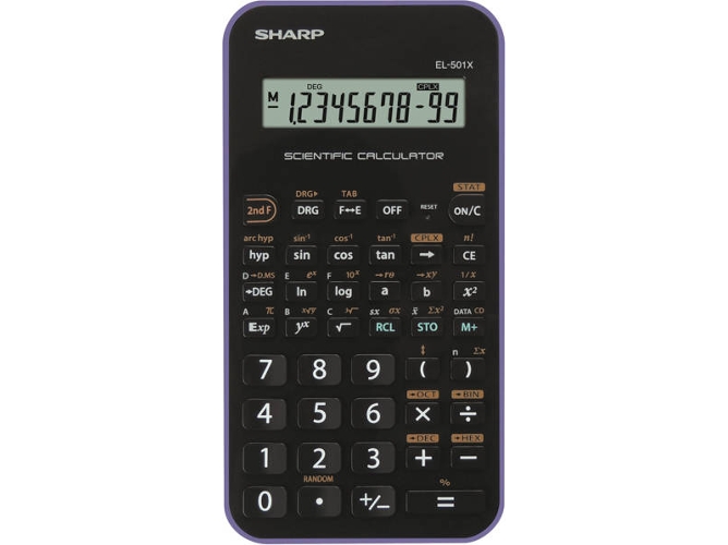 Calculadora Científica SHARP EL-501X Negro y Violeta (10 dígitos)