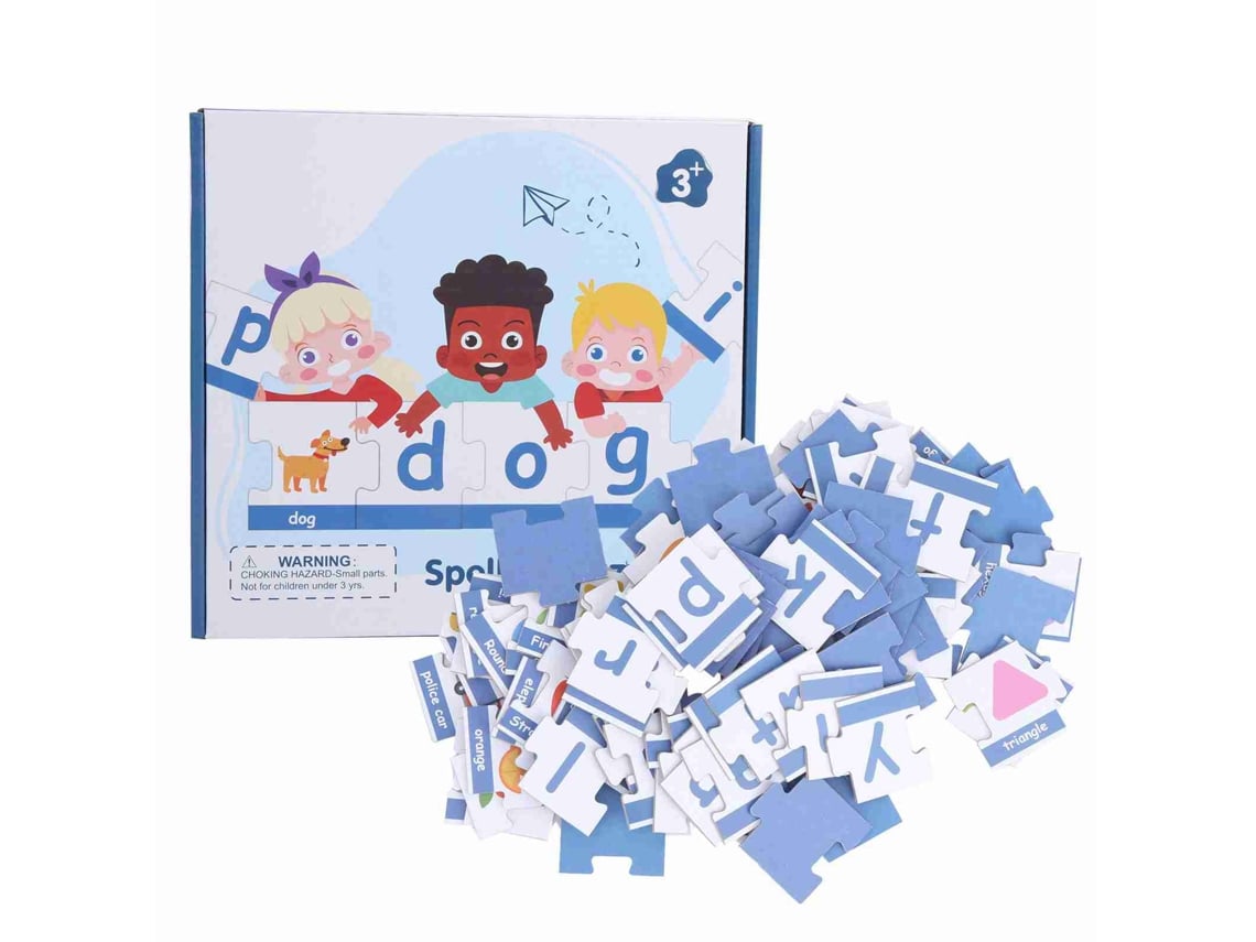 Ats-set De Rompecabezas De Ortografía Con Tarjetas Cognitivas De Animales Y Frutas Juego Educatsivo Para Niños
