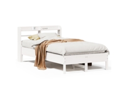 Maison Exclusive - Estructura De Cama Sin Colchón Madera De Pino Blanca 90x200 Cm