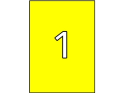 Etiquetas Adhesivas Permanentes en A4 20 Hojas APLI (Amarillo - 210 X 297 mm)
