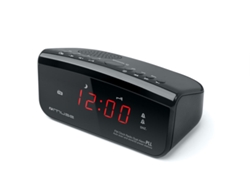 Radio Despertador MUSE 12CR (Negro - Digital - FM/MW - Corriente - Alarma Doble - Función Snooze)