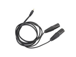Cabo 3.5mm Macho Para Xlr Macho Duplo 1.5m Ofc Pvc Para Microfones Caixas De Som Mesas De Mistura