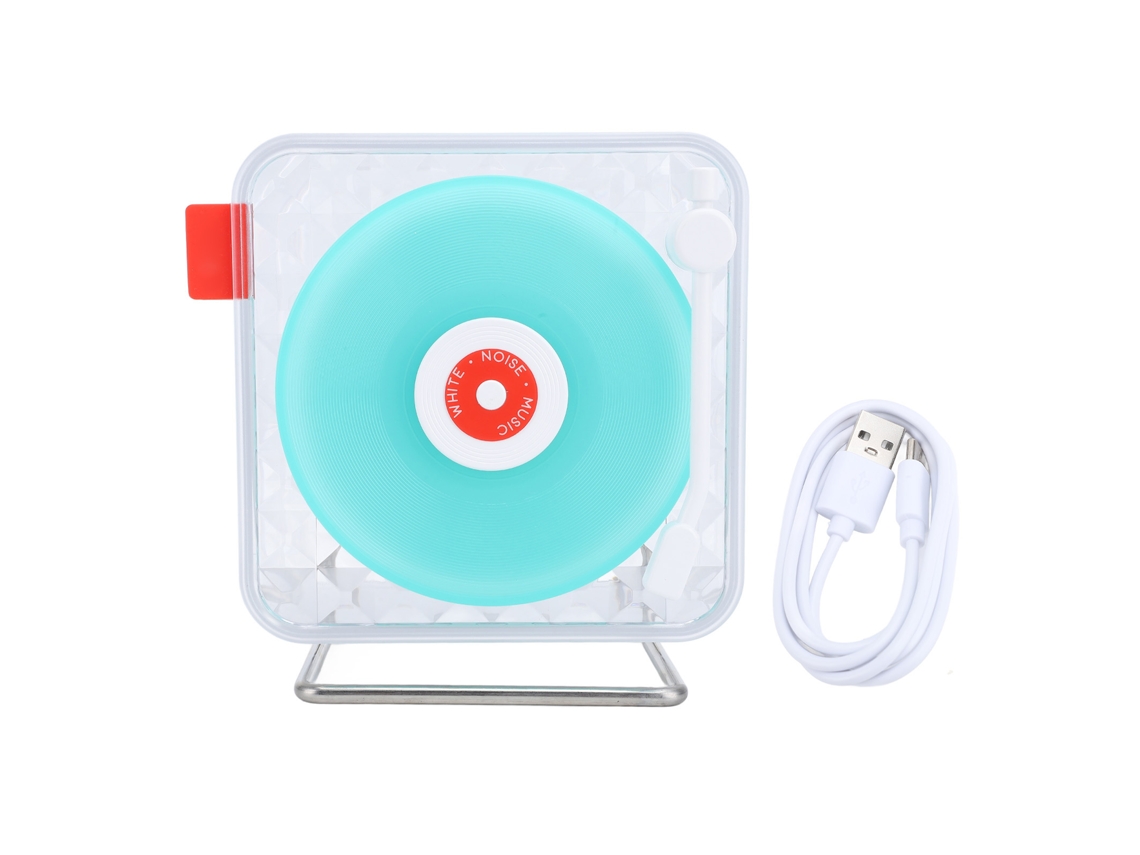Altavoz Estéreo Inalámbrico Vintage Con Luz Nocturna Y Ruido Blanco Bt Blanco