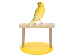 Percha De Madera Para Aves Con Base Portátil Juguete Y Entrenamiento Para Periquitos Y Loros Pequeños