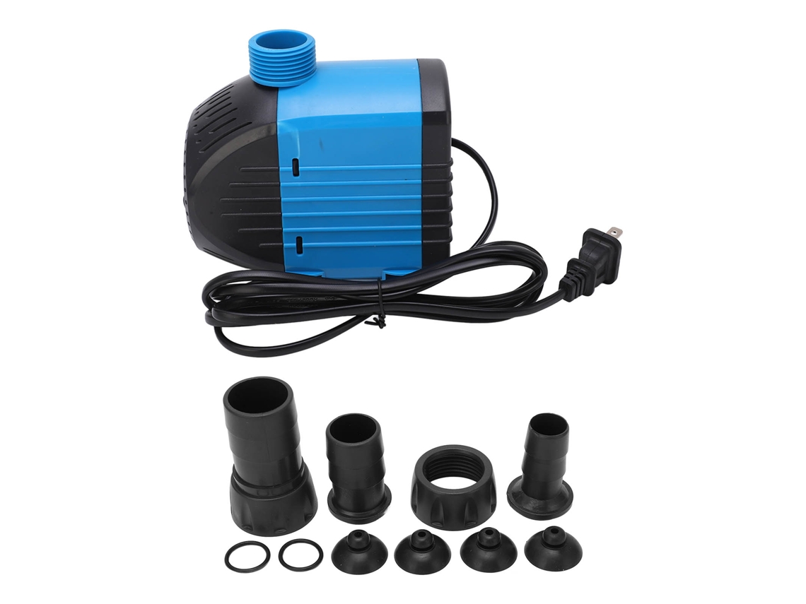 Bomba sumergible silenciosa Velora 2026 con filtro circulante, 3200 l/h, altura de elevación de 3 m, para piscinas y acuarios.