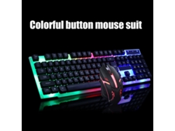 Combo de teclado y ratón para juegos con USB y retroiluminación LED de larga duración - Accesorios para ordenador