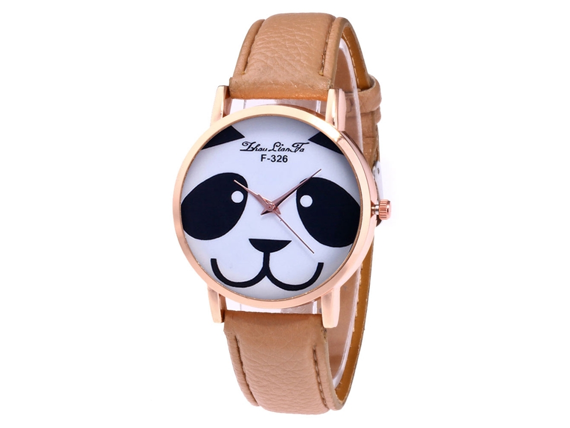 Reloj De Pulsera De Aleación Con Dial Redondo Analógico De Cuarzo Para Mujer Beige