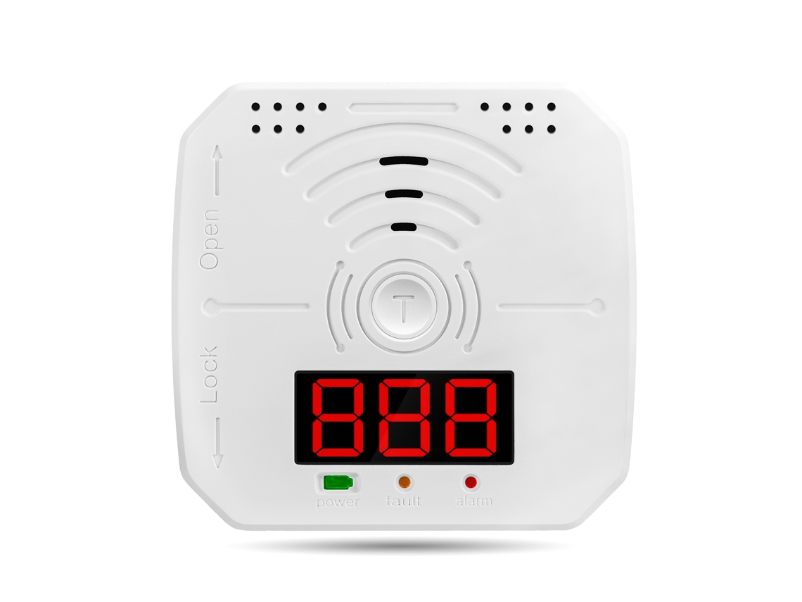 Detector De Monóxido De Carbono Con Sensor Electroquímico, Pantalla Digital, Alarma Sonora Y Visual, Funciona Con Pilas Aaa.