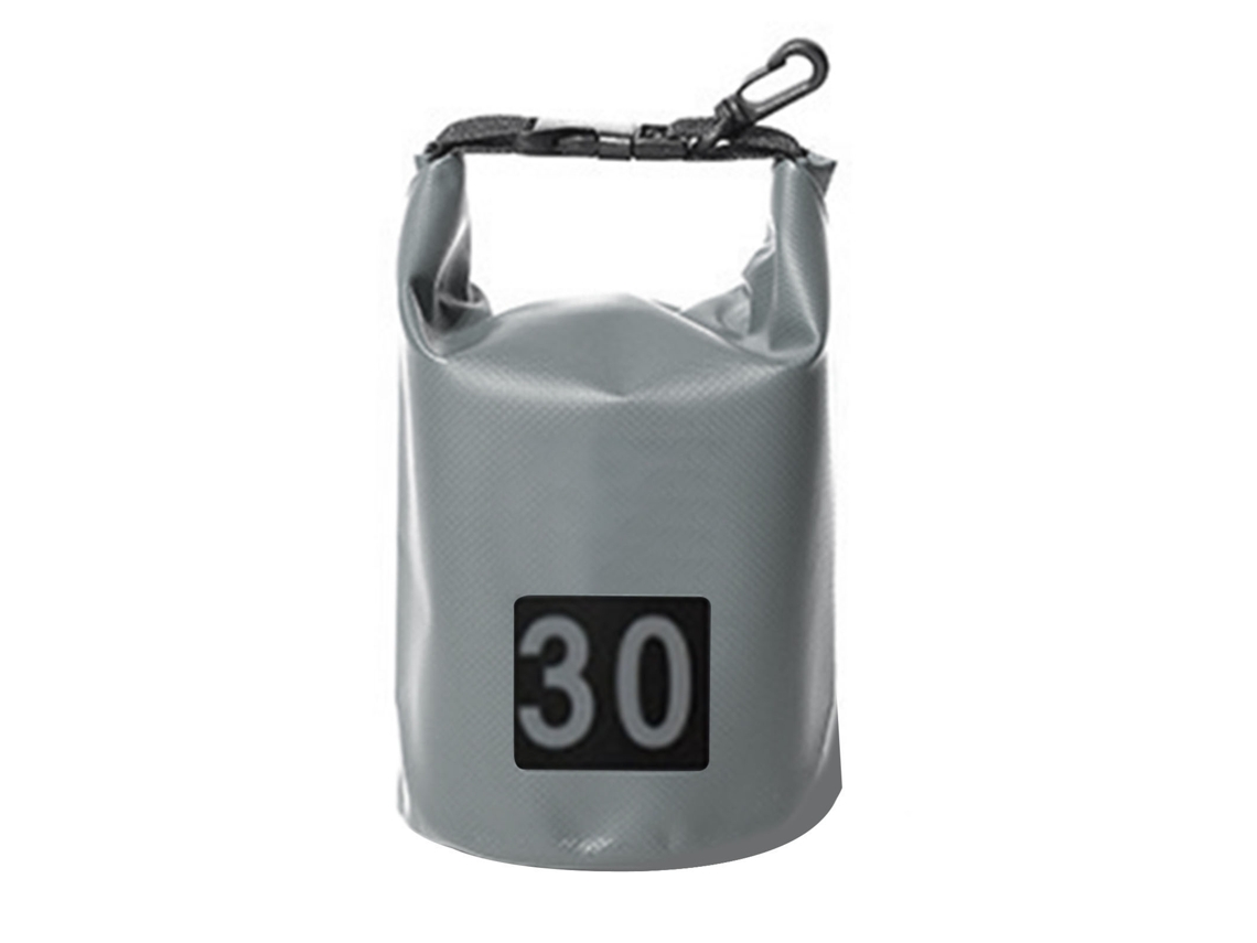 Bolsa Impermeable Tipo Cubo De 30 Litros Para Rafting, Camping, Kayak, Navegación Y Actividades Al Aire Libre - Gris