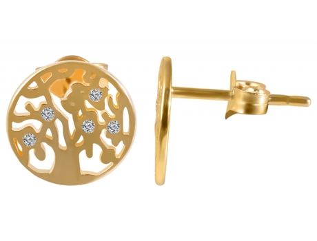 Joyería Oro 8K – Pendientes en Oro con Circonias Runa