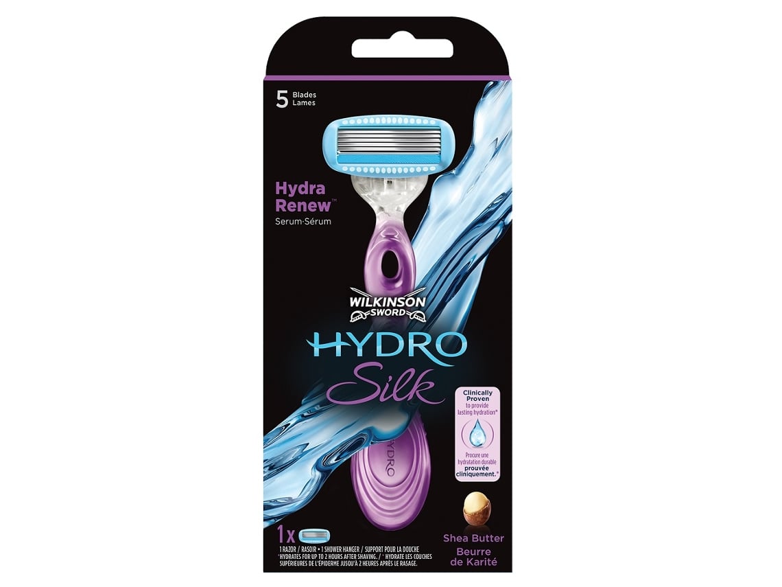 Maquinilla de afeitar Hydro Silk Advanced para mujer con 1 cartucho de recambio Comfort Glide WILKINSON