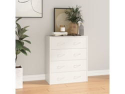 Aparador con 4 cajones 60x30,5x71 cm Blanco Brillo Dkd Home Decor