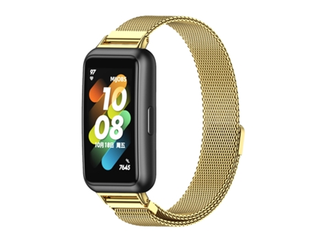 Correa Smartwatch para Huawei Band 7/7 NFC MIJOBS Milan Correa magnética de acero inoxidable (Oro)