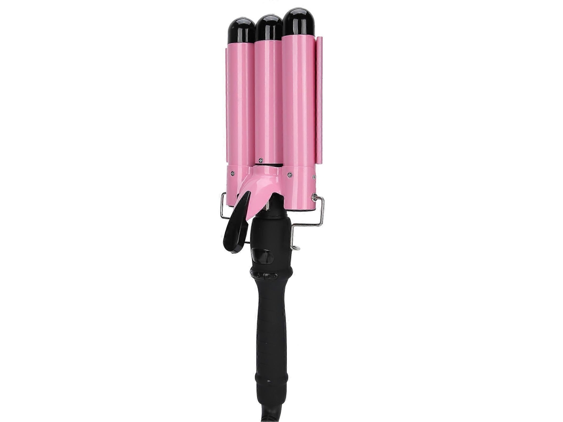 Rizador de pelo triple con pantalla LCD, herramienta eléctrica para peinar el cabello, enchufe americano, 28 mm/1,1 pulgadas, Hengjian