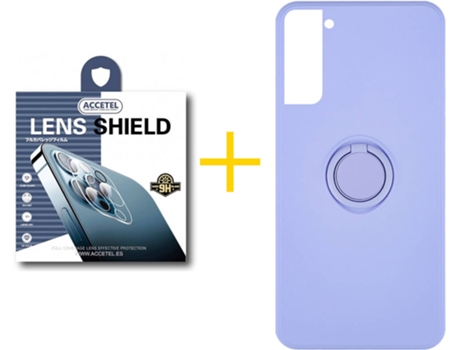 Carcasa + 1 Protector de Cámara para Samsung Galaxy S21 Plus 5G ACCETEL Morado Lila