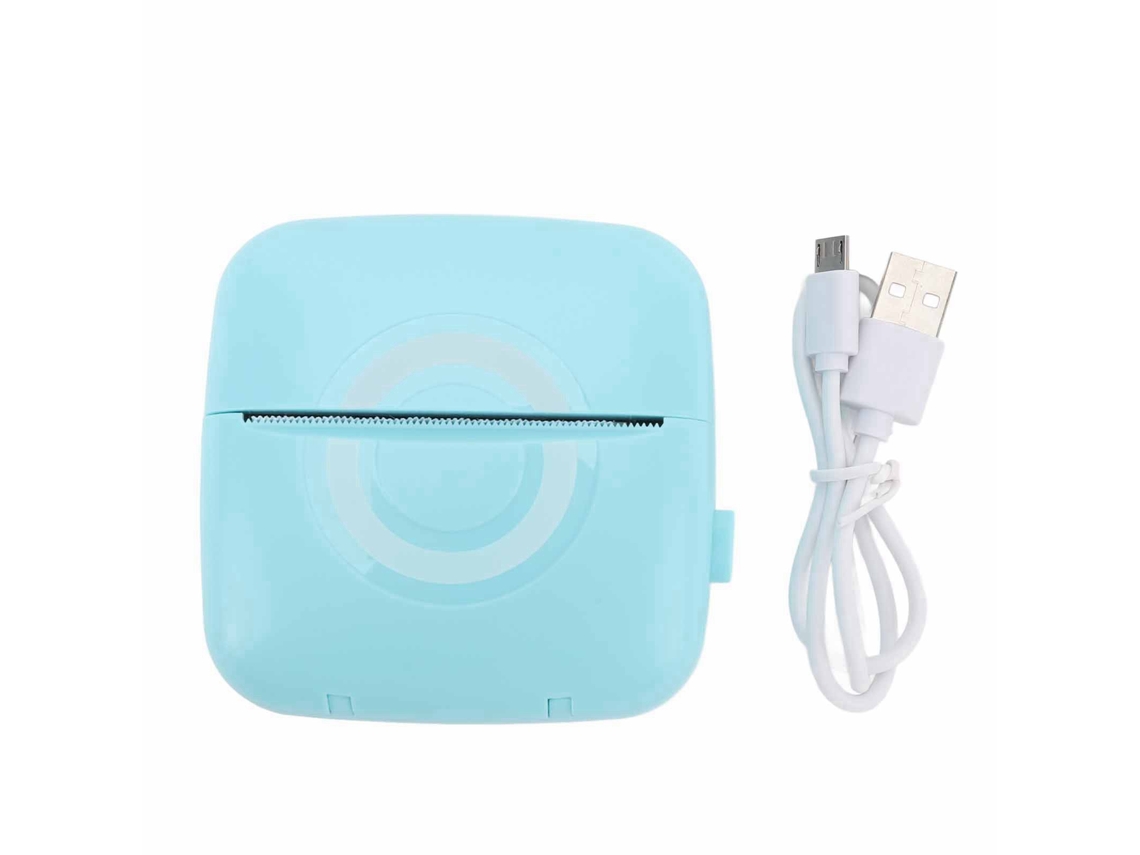 Impresora Térmica Portátil Bluetooth (sin Tinta) Para Notas, Fotos, Estudios, Niños, Azul Cielo.