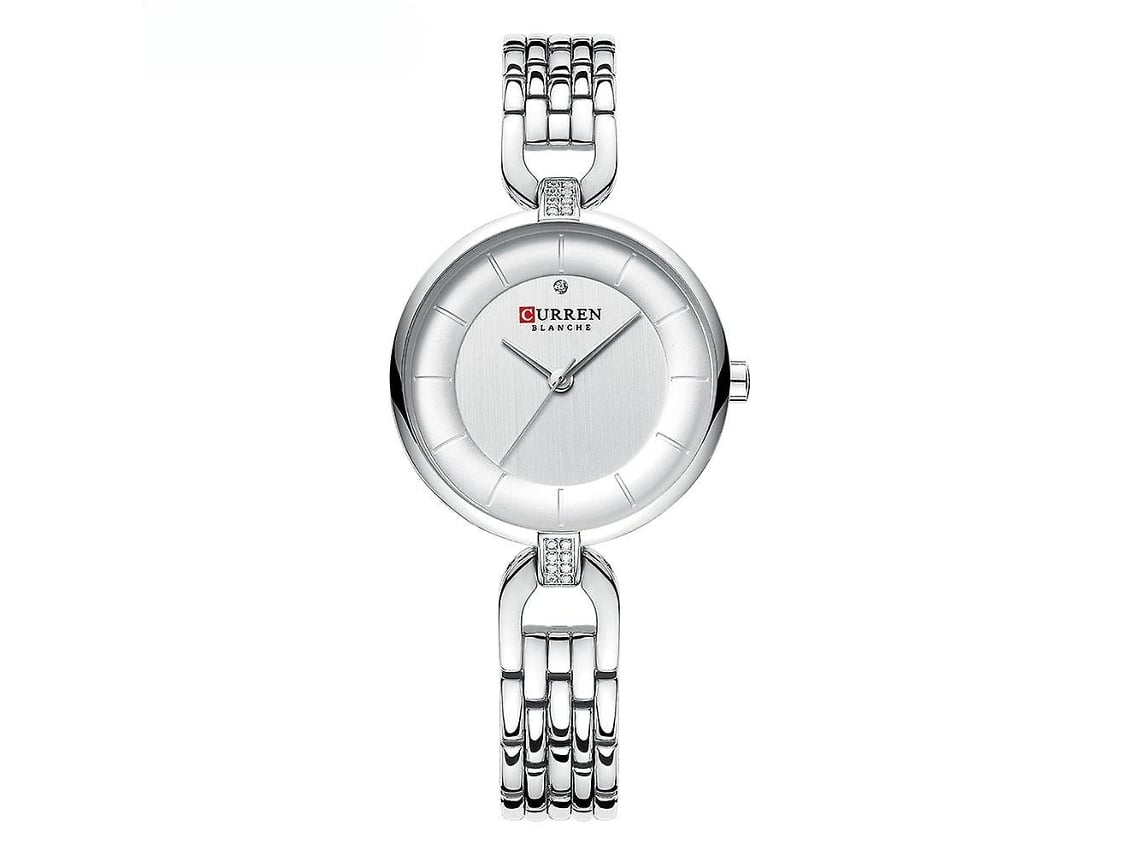 Reloj De Pulso Impermeable De Cuarzo Con Pulsera De Acero Inoxidable De Moda Femenina Concha Blanca Blanco Yuysan