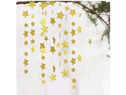 Guirnalda De Estrellas Doradas, 2 Unidades, 4 M, Decorativa Para Fiestas De Navidad, Bodas Y Cumpleaños.