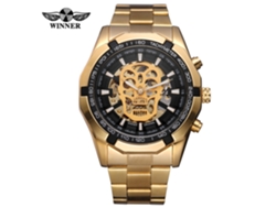 (estilo 1) Reloj Mecánico Automático Esqueleto Con Diseño De Calavera, Reloj De Negocios Para Hombre.